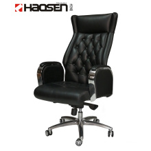 Upholstered tall leather office desk chairs with wheels